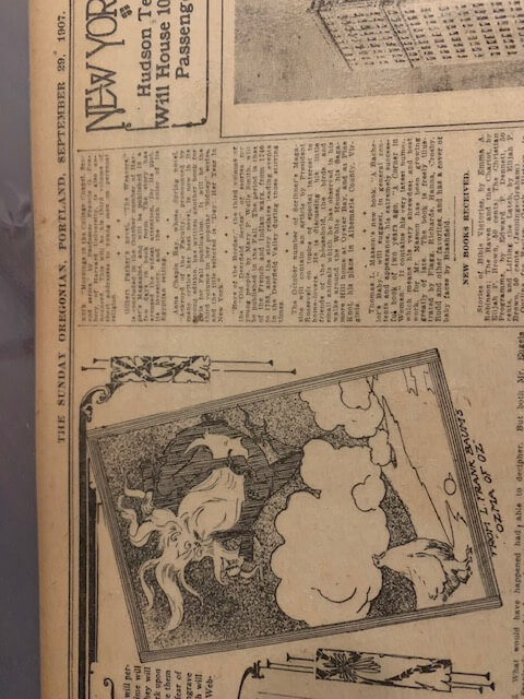 Ozma of Oz 1907 newspaper article