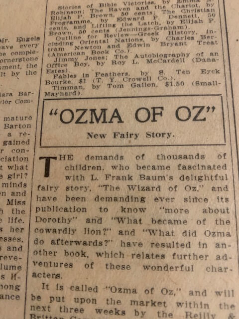 1907 newspaper article