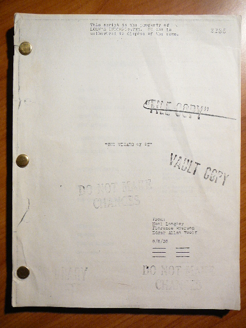 script of wizard of oz play