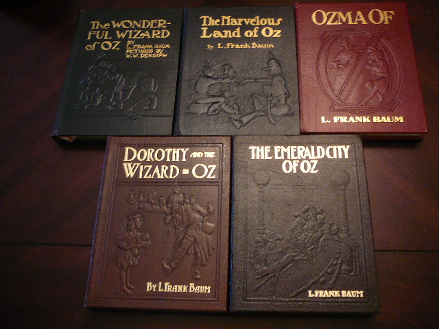 Wizard of Oz > Sets of books > Set of 5 Frank Baum Oz leather books ...